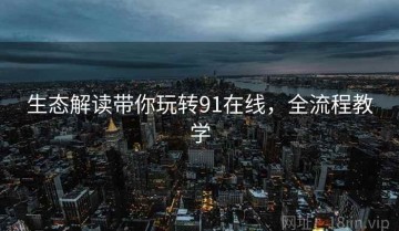 生态解读带你玩转91在线，全流程教学