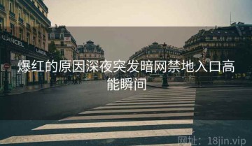 爆红的原因深夜突发暗网禁地入口高能瞬间