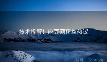 技术拆解！麻豆网粉丝热议