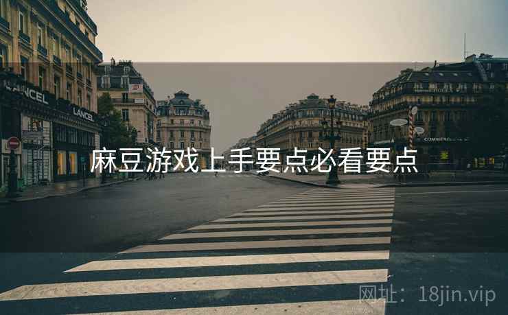 麻豆游戏上手要点必看要点