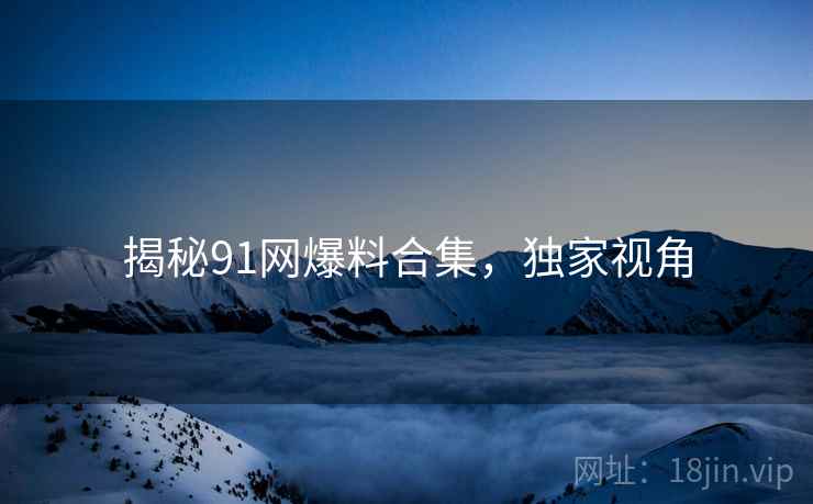 揭秘91网爆料合集，独家视角