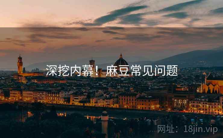 深挖内幕！麻豆常见问题