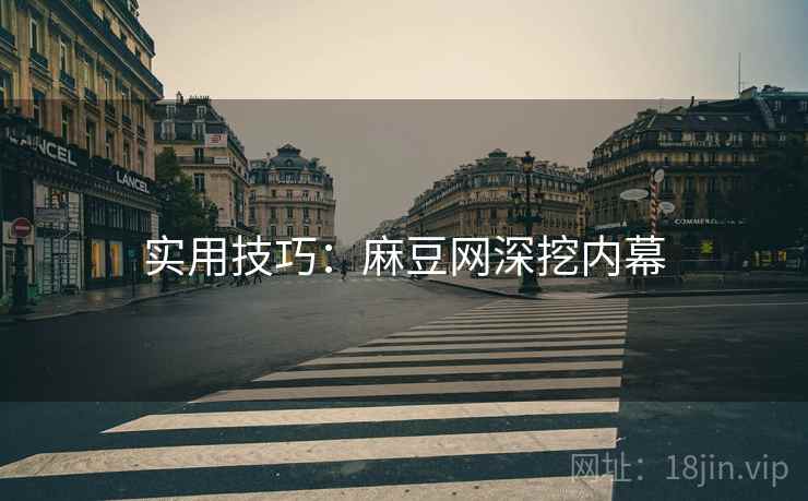 实用技巧：麻豆网深挖内幕