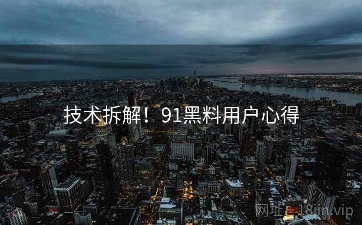 技术拆解！91黑料用户心得