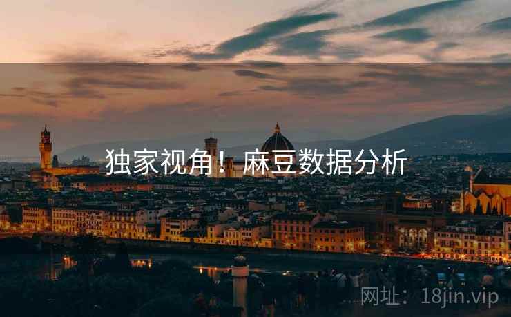 独家视角！麻豆数据分析