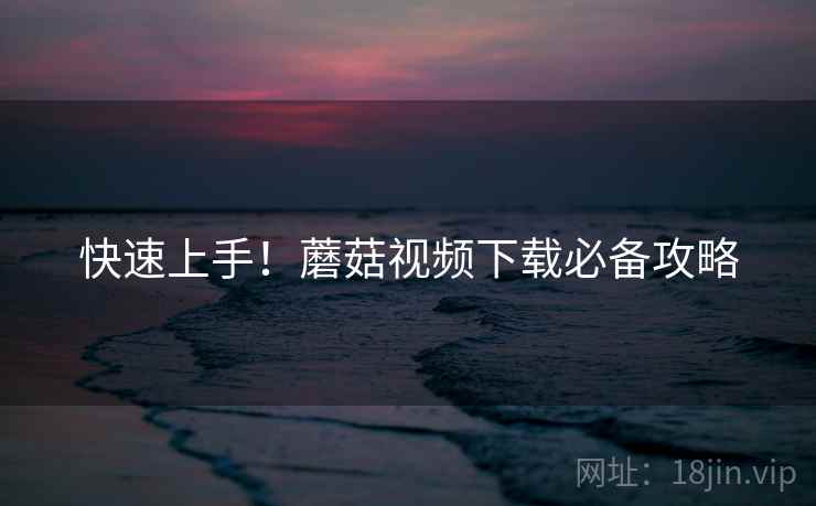 快速上手！蘑菇视频下载必备攻略